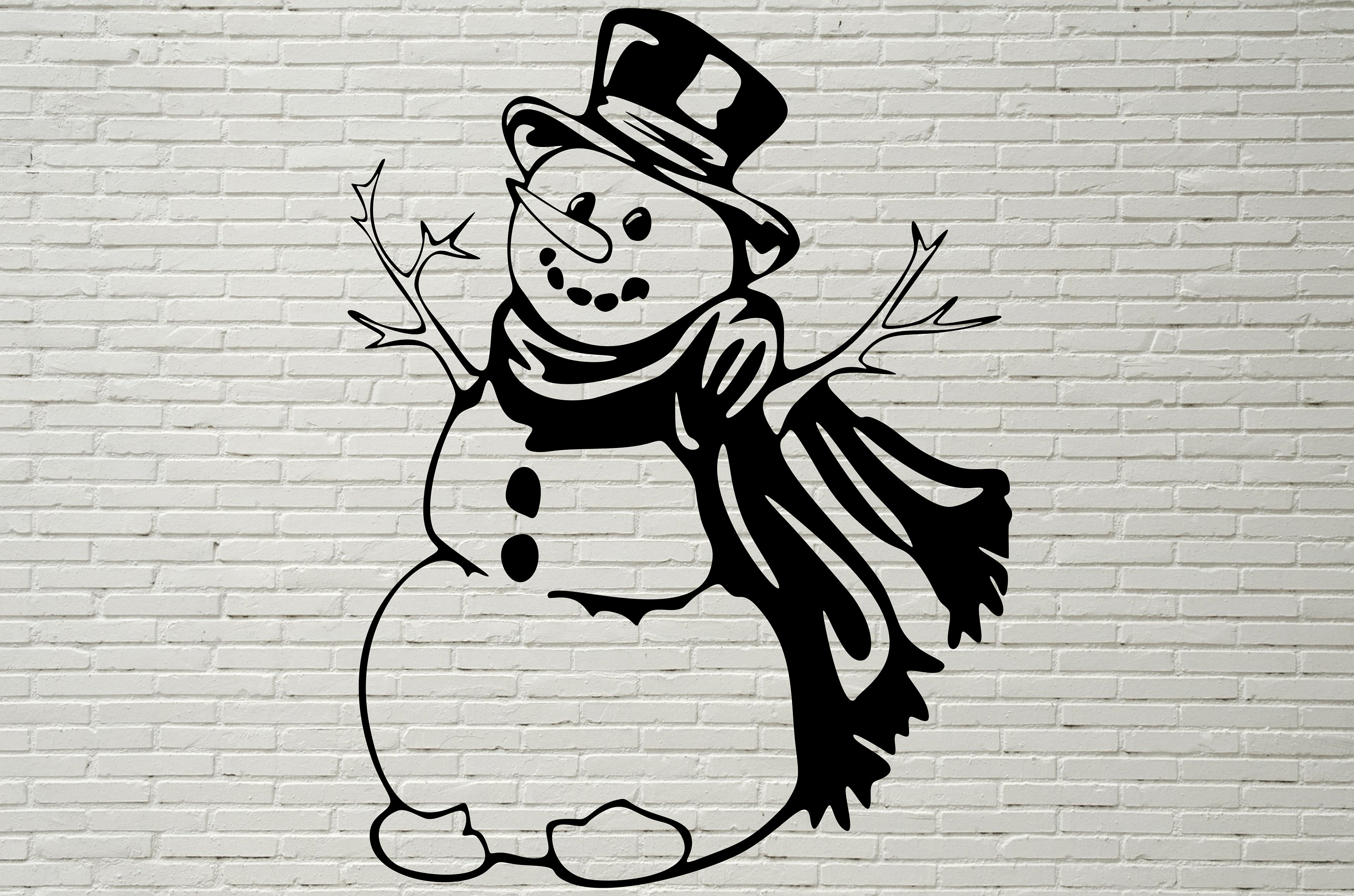 Snowman SVG Christmas Snowman Cut File Silhouettes Dxf Svg | Etsy