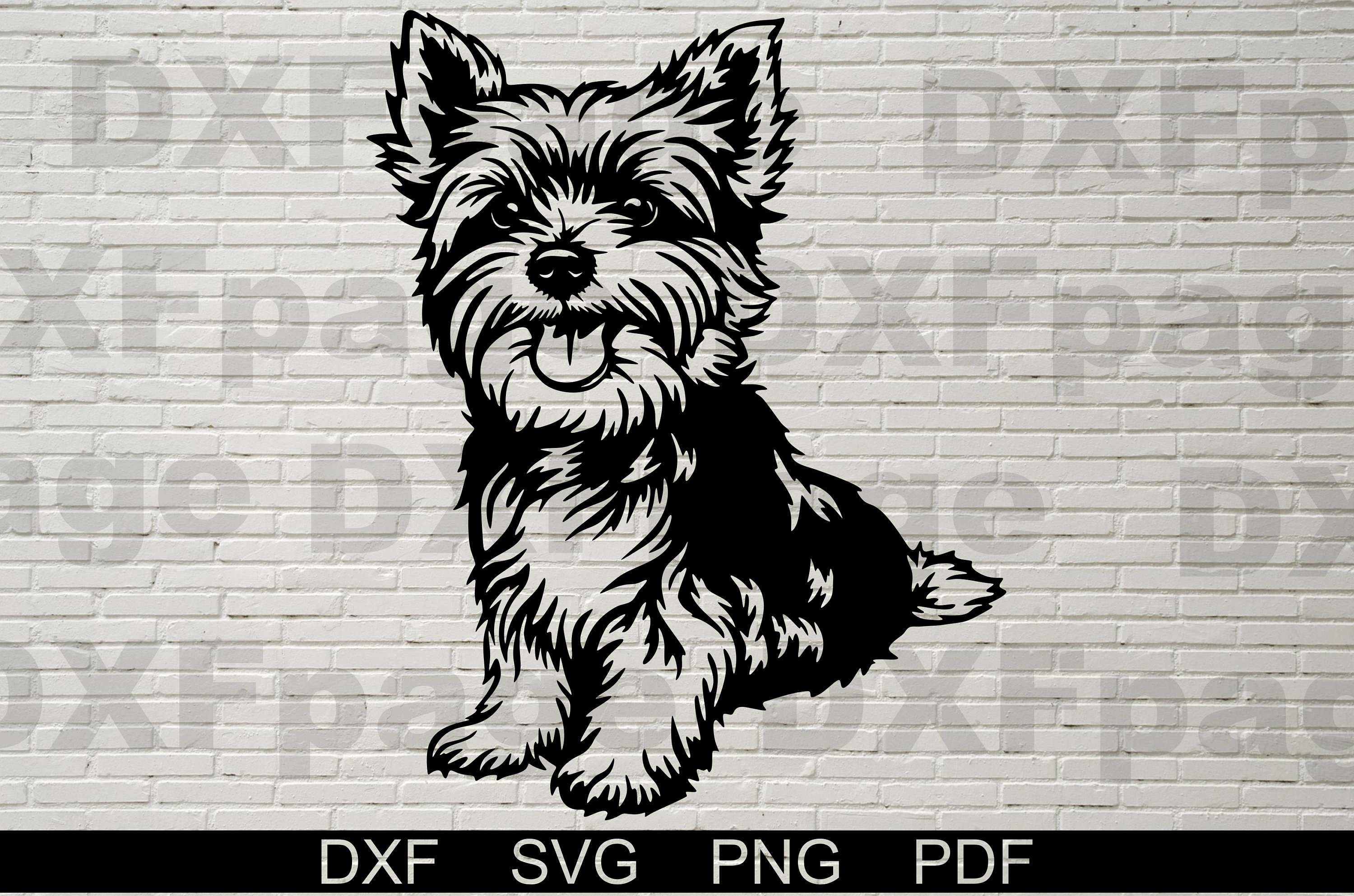 Yorkie Svg File Yorkshire Terrier SVG Cut File, Yorkie Dog Portrait for Cricut, Laser ...