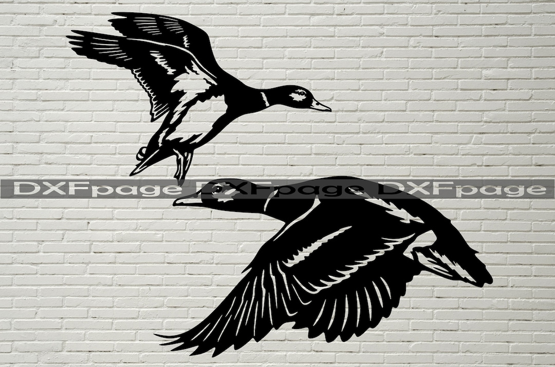 Mallard SVG, Wild Duck Svg, Dxf File for Plasma, Cricut Project, Flying