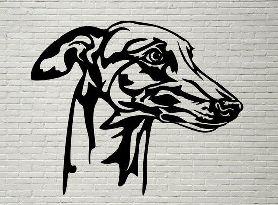 Greyhound SVG, Silhouettes dxf, Funny Dog SVG for Cricut, Greyhound clipart, png Cut file, iron on, vector, vinyl shirt design, plasma cut