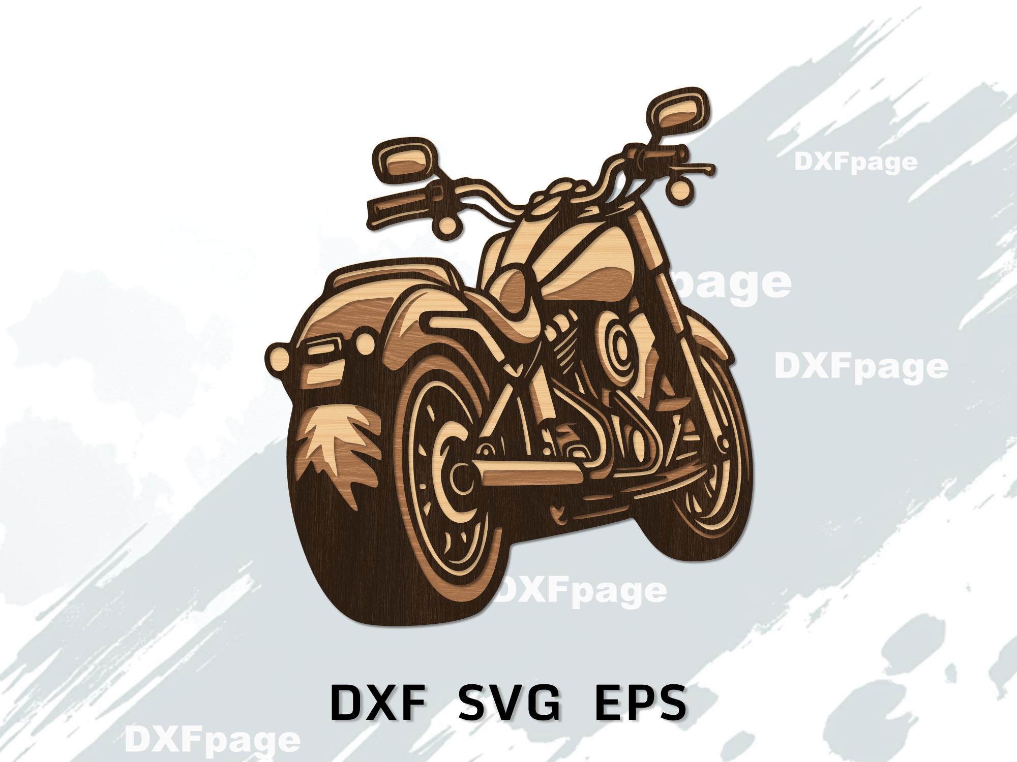 Motorcycle Router Template Motorbike Multilayer SVG, DXF Laser Cut, Layered Plywood, Bike Paper ...