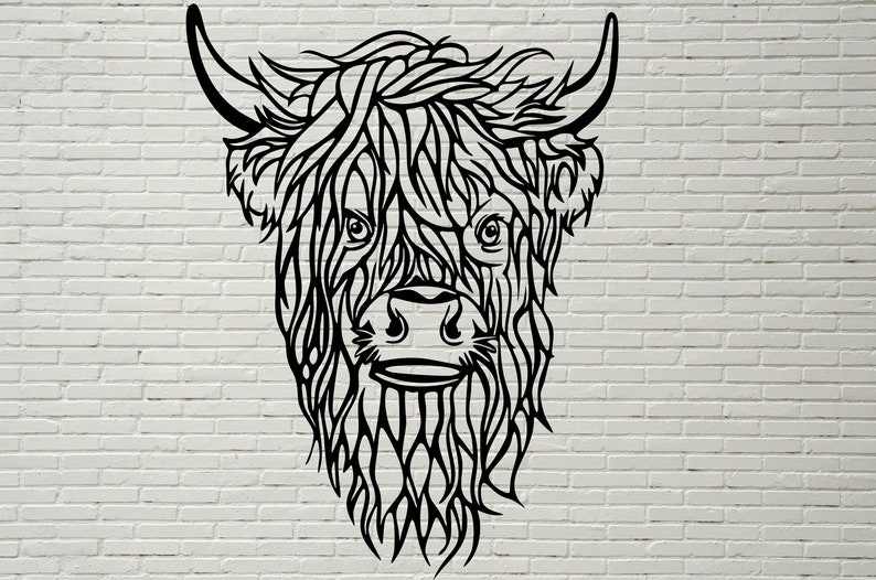 Download Highland Cattle Silhouettes Dxf File Vinyl Shirt Designs File Svg For Cricut Highland Cow Svg Western Bull Svg Farm Animal Clipart Kits How To Printing Printmaking