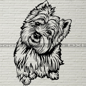 Cairn Terrier SVG, Silhouettes dxf, Dog Peeking SVG for Cricut, Cairn Terrier clipart, png Cut file, iron on, vector, vinyl shirt design