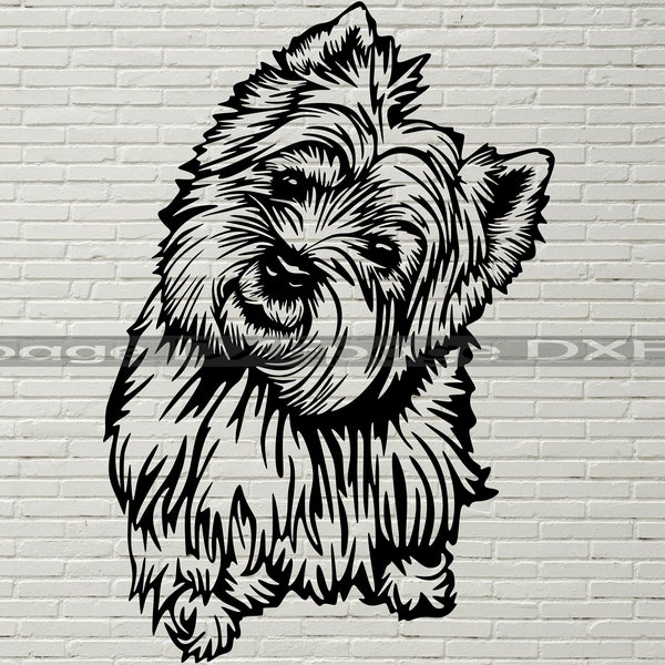 Cairn Terrier SVG, Silhouettes dxf, Dog Peeking SVG for Cricut, Cairn Terrier clipart, png Cut file, iron on, vector, vinyl shirt design