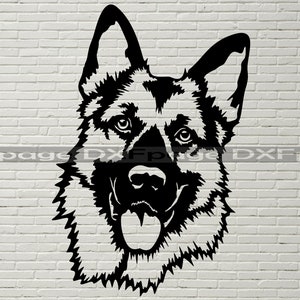 Deutscher Schäferhund SVG, Portrait Hund Dxf, Hund Peeking SVG für Cricut, Deutscher Schäferhund Clipart geschnitten Datei, Eisen auf, Vektor Png Vinyl Shirt-Design