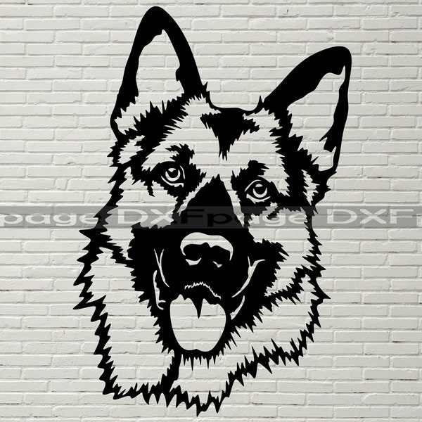 German Shepherd SVG, Portrait dog dxf, Dog Peeking SVG for Cricut, German Shepherd clipart Cut file, iron on, vector png vinyl shirt design