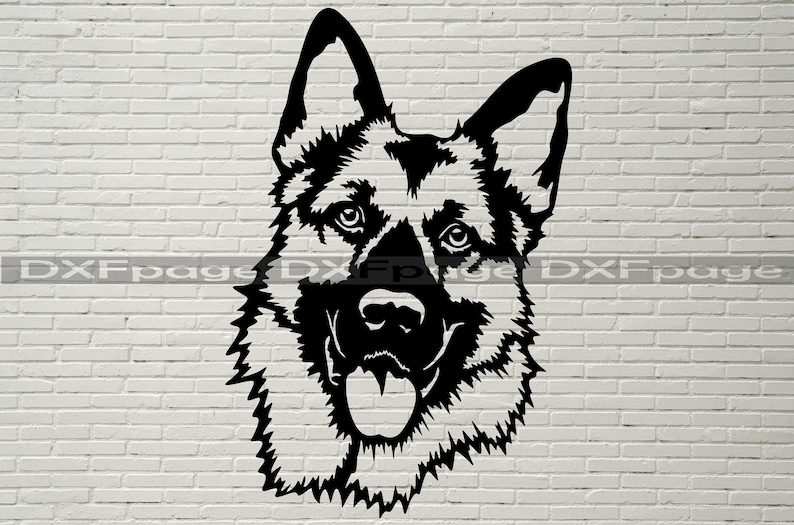 German Shepherd SVG, Portrait dog dxf, Dog Peeking SVG for Cricut, German Shepherd clipart Cut file, iron on, vector png vinyl shirt design image 1