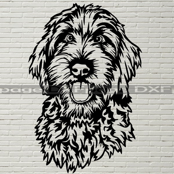 Wirehaired Pointing Griffon SVG, Silhouettes dxf, Dog Peeking SVG for Cricut clipart, laser Cut file, iron on, vector, vinyl shirt design