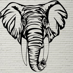 Olifant SVG gesneden bestand, Safari dier SVG, Afrika wild leven, silhouetten DXF-bestand, grappig design, bestanden voor Cricut, glinsterende Clip Art, olifant vinyl