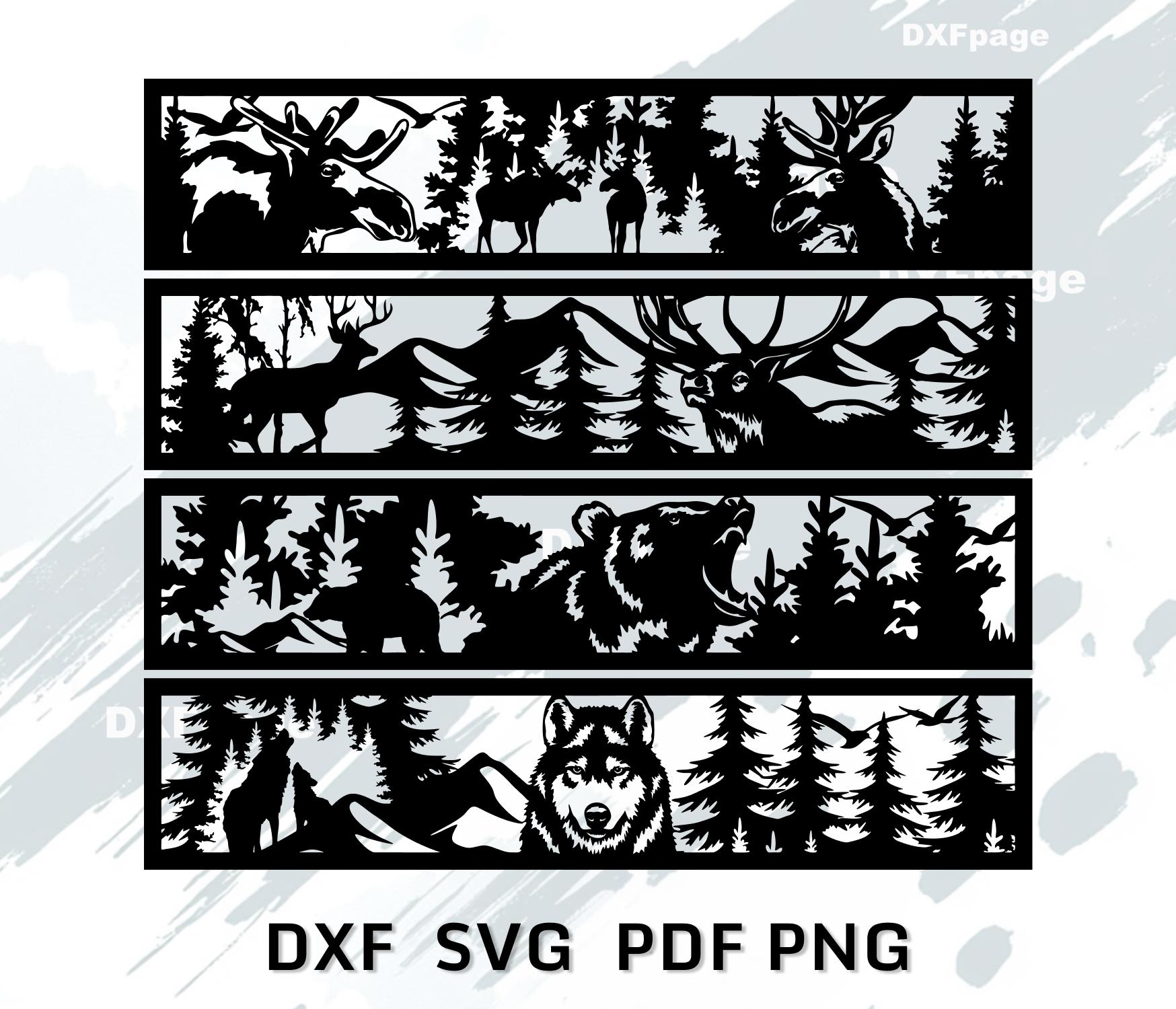 Laser Cut Panel SVG Bundle, Fence Gate Railing Designs DXF, Metal Wall ...