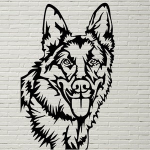 GERMAN SHEPHERD SVG, dog svg, shepherd svg, german shepherd dxf, shepherd silhouette, svg file For Cricut, dxf files for laser, pet svg, cnc