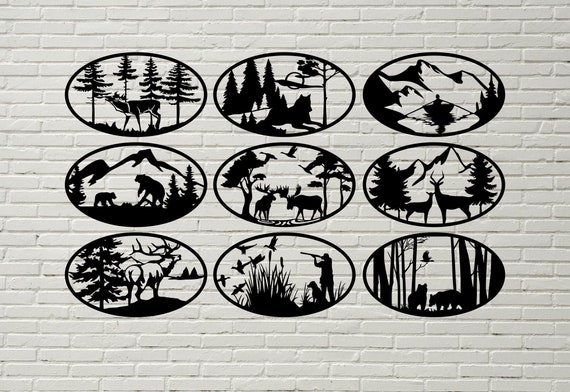 9 Oval DXF Panels SVG Cut Files Silhouette Dxf Files for - Etsy