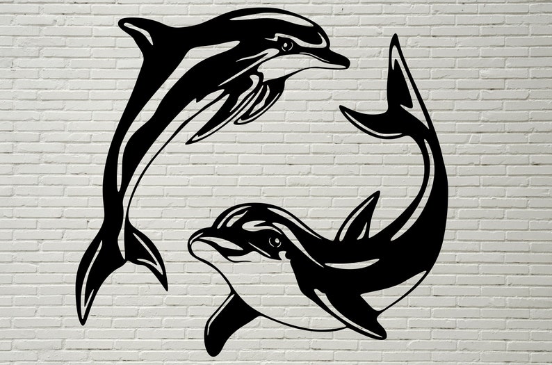 Download Dolphin SVG DXF Dolphin cut file for laser dxf for plasma ...