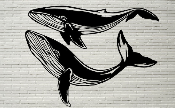 Blue Whale SVG DXF, Whale Cut File for Laser, Dxf for Plasma, Cnc File,  Wall Decor, Svg for Cricut, Silhouette Decal, Ocean Clipart Vinyl - Etsy
