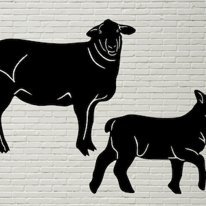 Mouton Silhouette Svg DXF, fichier de mouton cnc, fichier dxf pour plasma, fichier de cricut svg, Clipart, chemise en vinyle, png de mouton, laser animal de ferme gravé