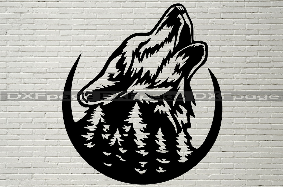 Wolf DXF Animals cut file for laser dxf for plasma Wolves Etsy