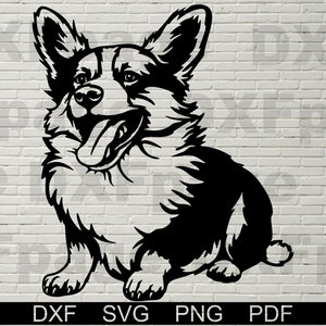 Corgis SVG, Silhouette dxf, Hund SVG-Dateien für Cricut, Corgis Clipart, Png Schnitt Datei, Vektor, Pembroke welsh Vinyl-Shirt-Design, gravierte cnc