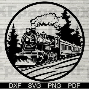 Polar Express Train Svg SVG, kerst DXF-bestand knippen, Cricut clipart, dxf-bestand voor plasma, afdrukbare kunst, winter papercut, t-shirt, gravure