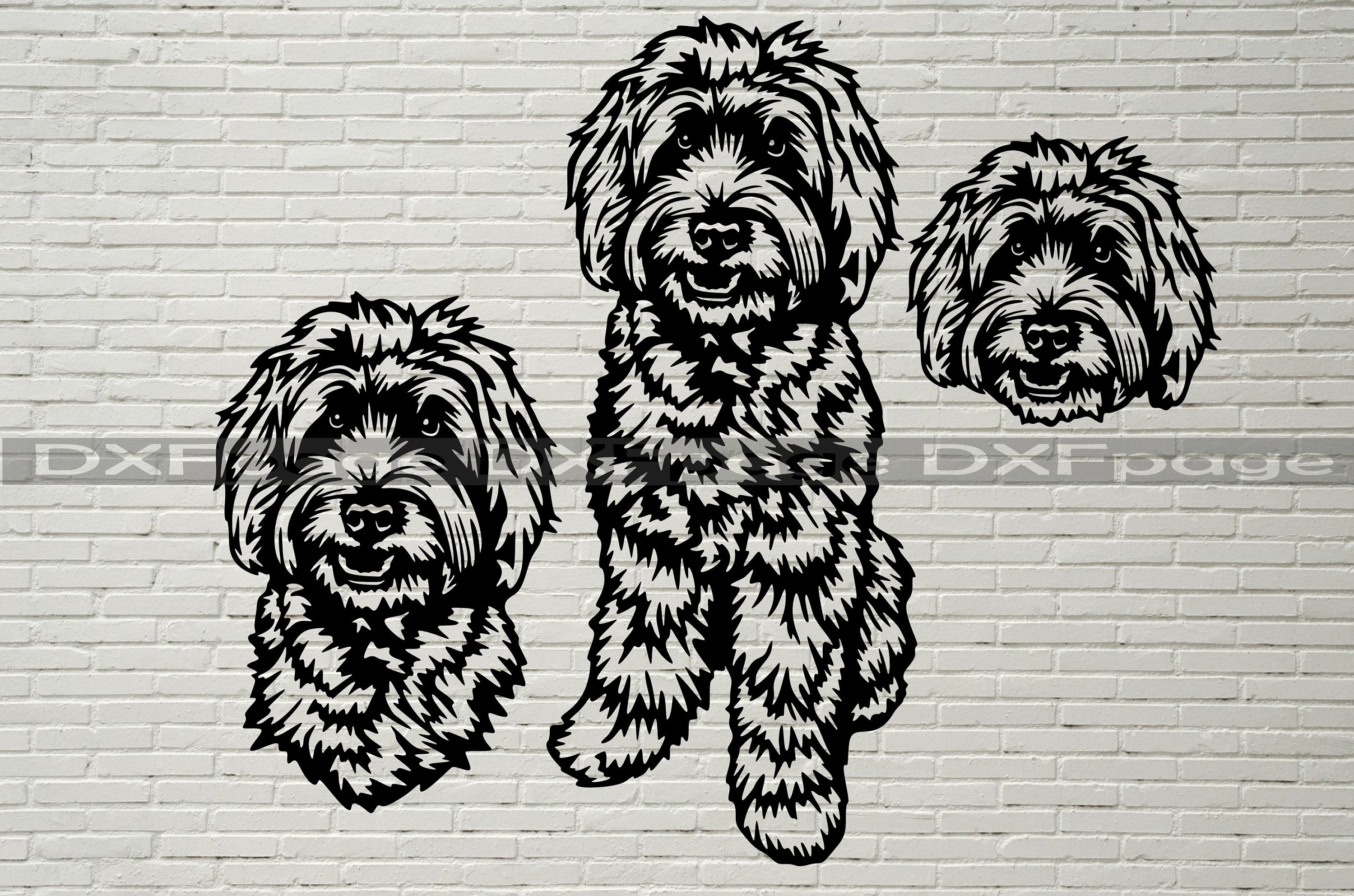 Labradoodle SVG Silhouettes Dxf SVG for Cricut Dog Clipart - Etsy