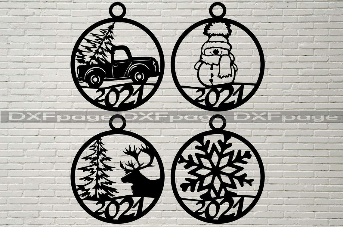 Christmas Tree Toys SVG New Year 2021 Ornament DXF Cut File - Etsy