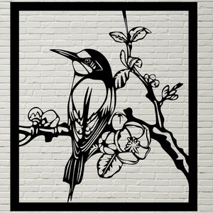 Birds on a Branch svg, Birds SVG PDF PNG, Silhouettes dxf file, cricut file, Animals, bird Clipart, cut file vinyl, Paper cutting template