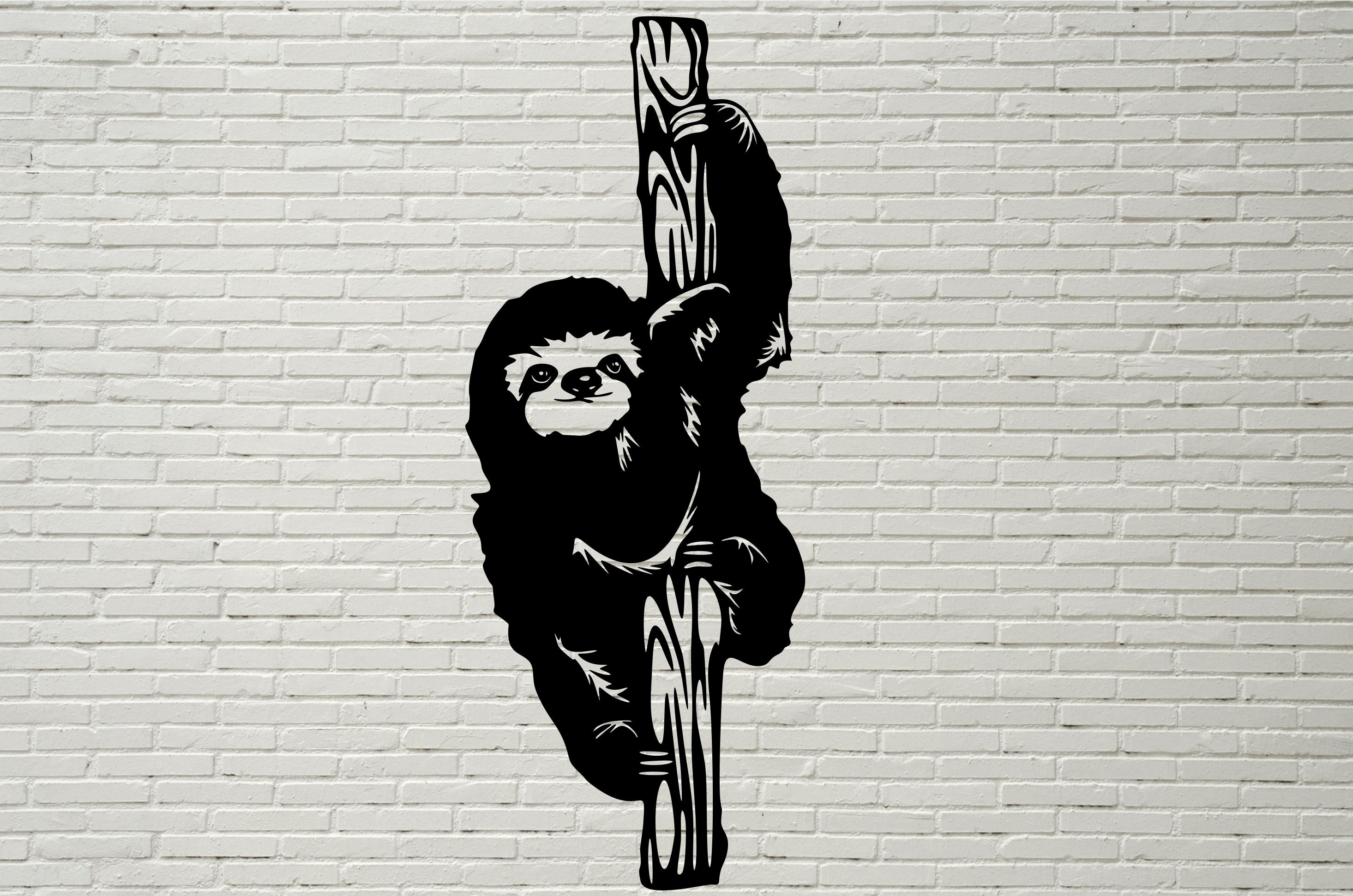 Sloth SVG Cut Files Cute Sloth Clipart Silhouettes Dxf File | Etsy