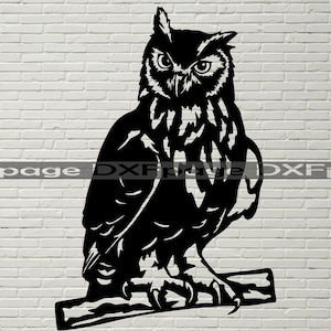 Gufo SVG, Wild Animals taglia file laser, file dxf per plasma, Gufo cnc legno wall decor, svg per Cricut, Silhouette dxf, modello papercut, png