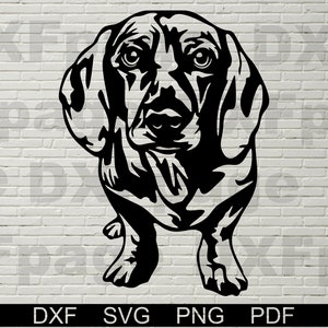 Dachshund SVG, Silhouette dxf, Dog SVG files for Cricut, Dachshund clipart, png Cut file, vector,  Dachshund vinyl shirt design