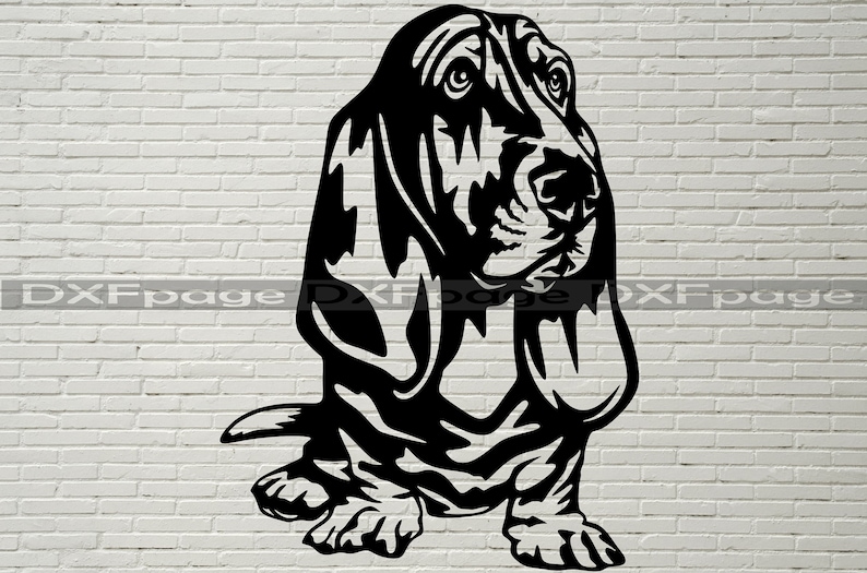 Basset Hound SVG Silhouettes Dxf Dog Peeking SVG for Cricut - Etsy