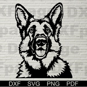 German Shepherd SVG, Silhouette dxf, Dog SVG files for Cricut, Shepherd clipart, png Cut file, vector, vinyl shirt design, engraved cnc