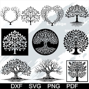 10 Keltische levensboom SVG DXF-bestanden gesneden – lasergesneden, CNC, plasma, Cricut, silhouet, Glowforge – metalen wanddecoratie, houtkunstontwerp