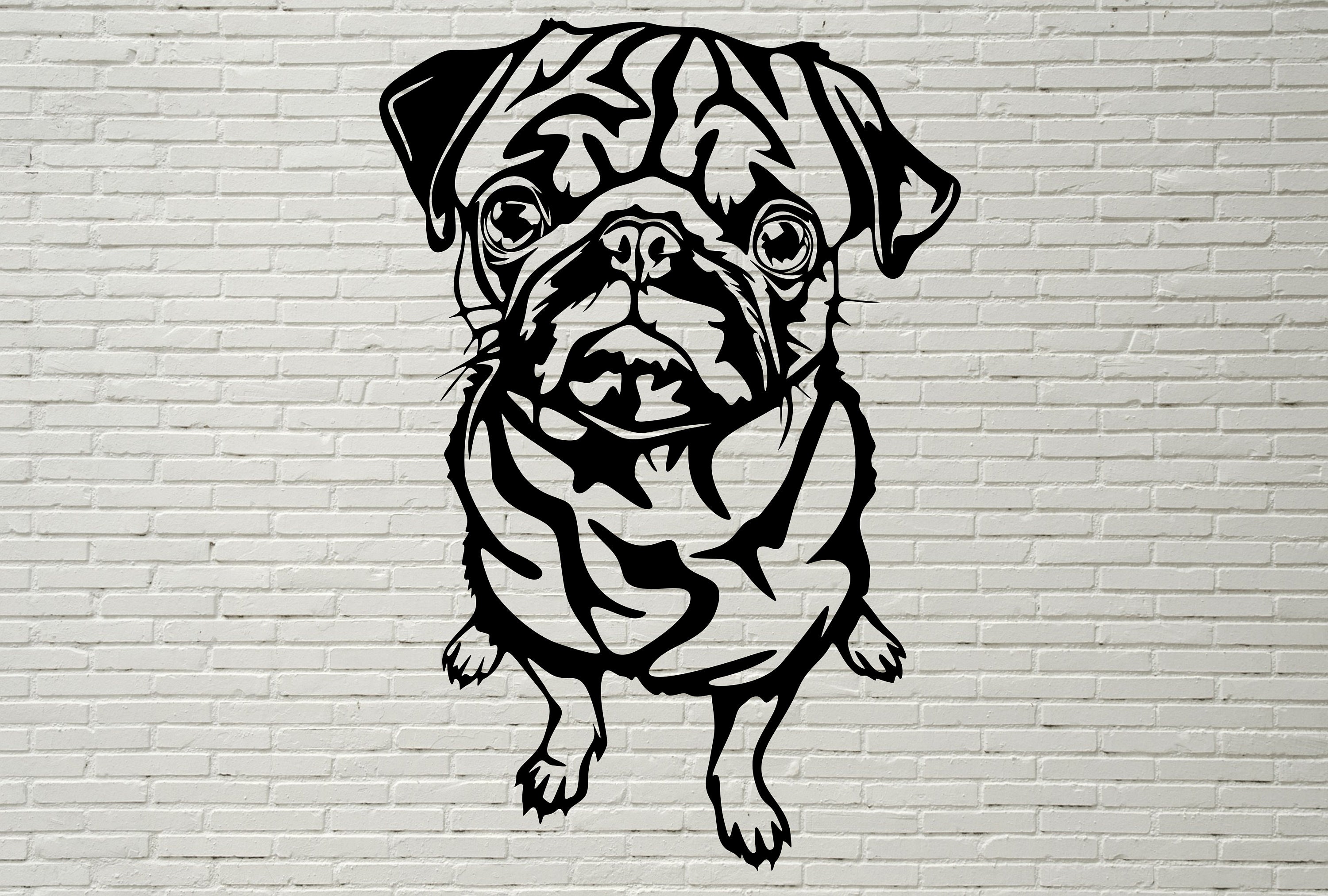 svg, dxf, png Funny Pugs svg commercial use pug vector dog digital