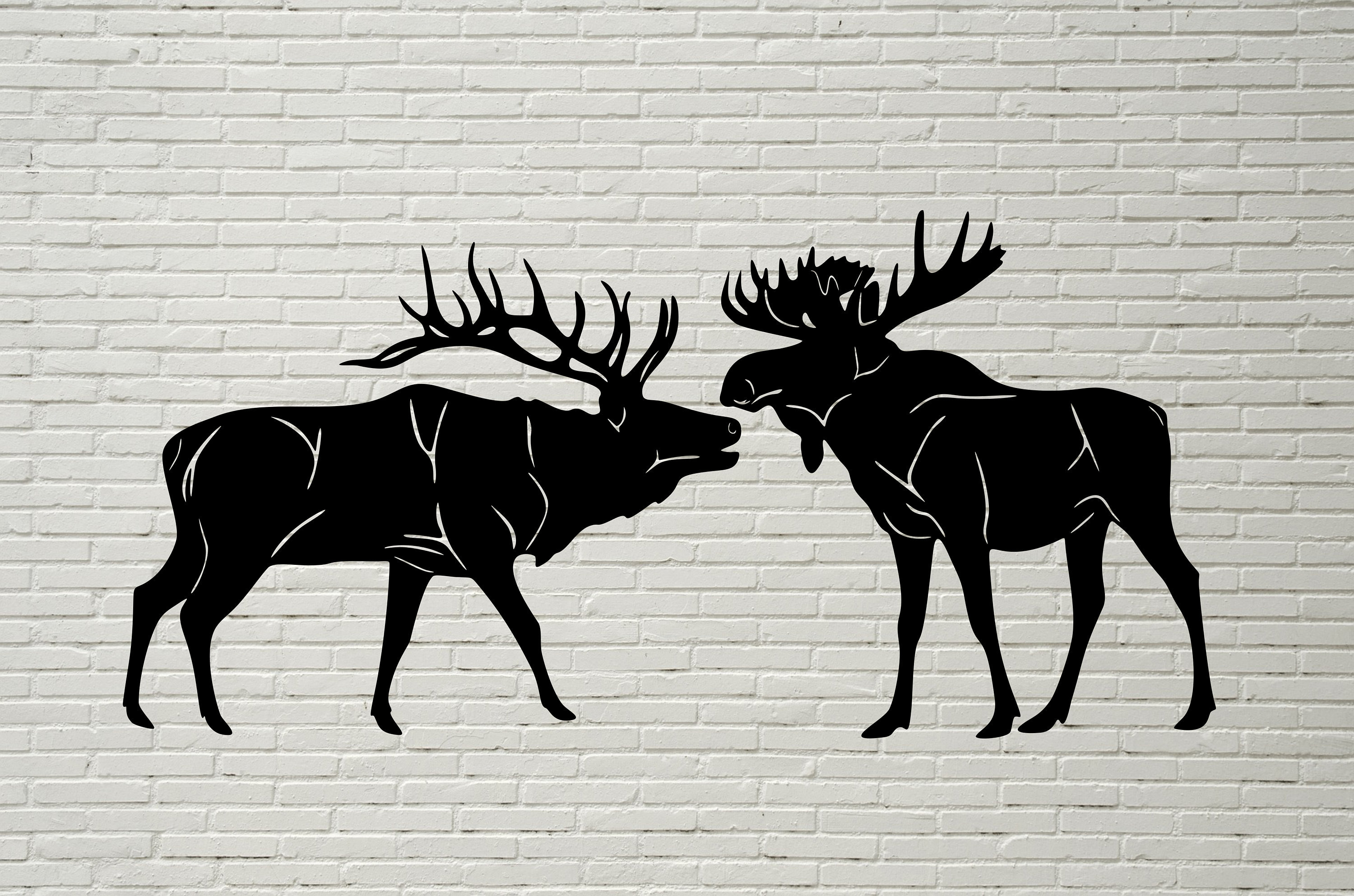 Download Elk SVG Moose Silhouette DXF Hunting Clipart Wildlife cut ...