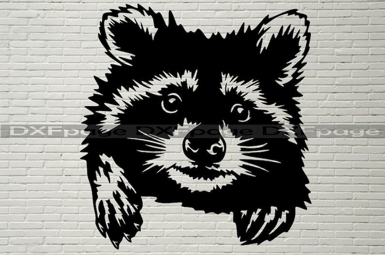 Download Raccoon Svg Cut File funny Peeking svg Silhouettes dxf file | Etsy
