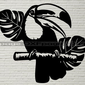 Pelikan Vogel SVG, Baum Pfahl DXF geschnitten Datei Laser, Dxf für Plasma, Vogel auf einem Zweig cnc Holz-Wand-Dekor, Svg für Cricut, Silhouette Dxf