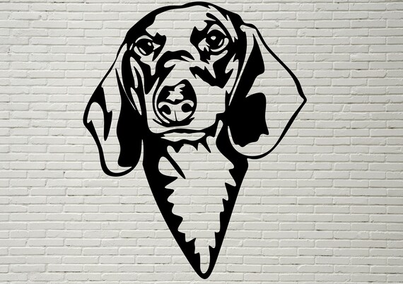 Teckel SVG silhouetten DXF hond SVG-bestanden voor Cricut - Etsy België