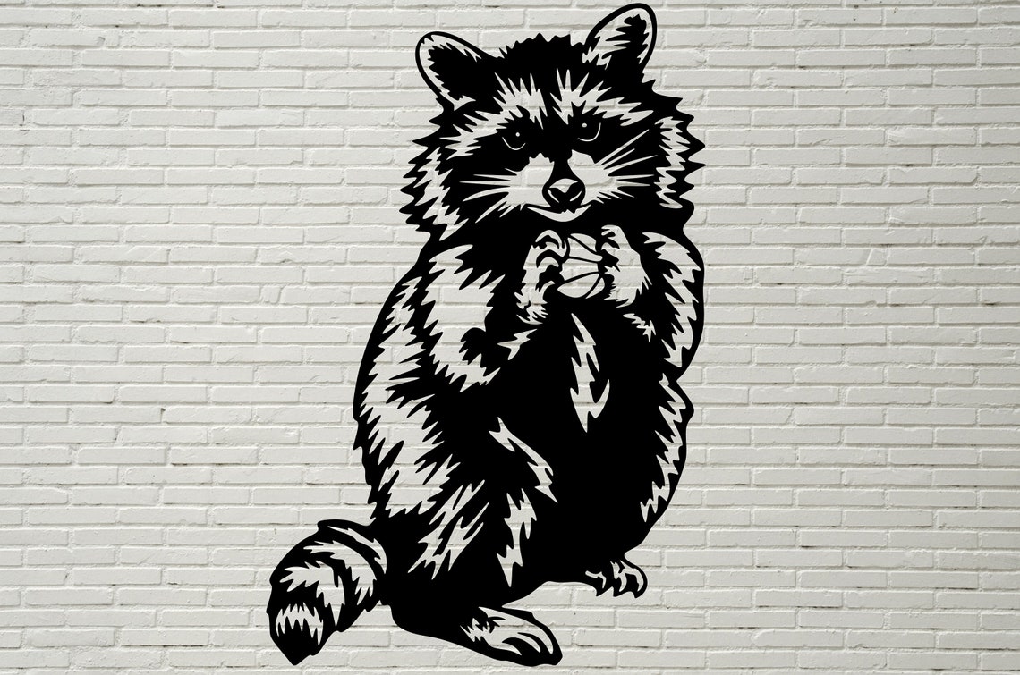 Svg Racoon Rabid Raccoon Svg Cut File funny Animal svg Silhouettes dxf file | Etsy