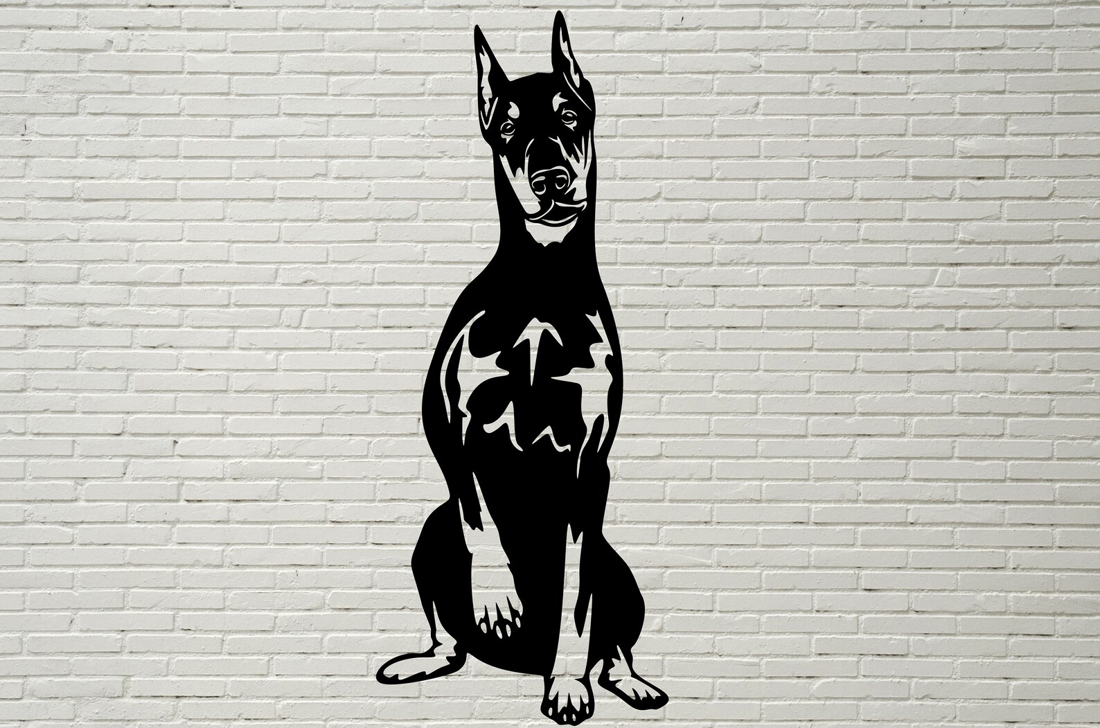 Doberman Pinscher SVG Silhouettes Dxf Dog SVG Files for | Etsy