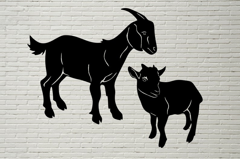 Download Goat Silhouette Svg DXF Billy goat svg dxf file fir plasma | Etsy