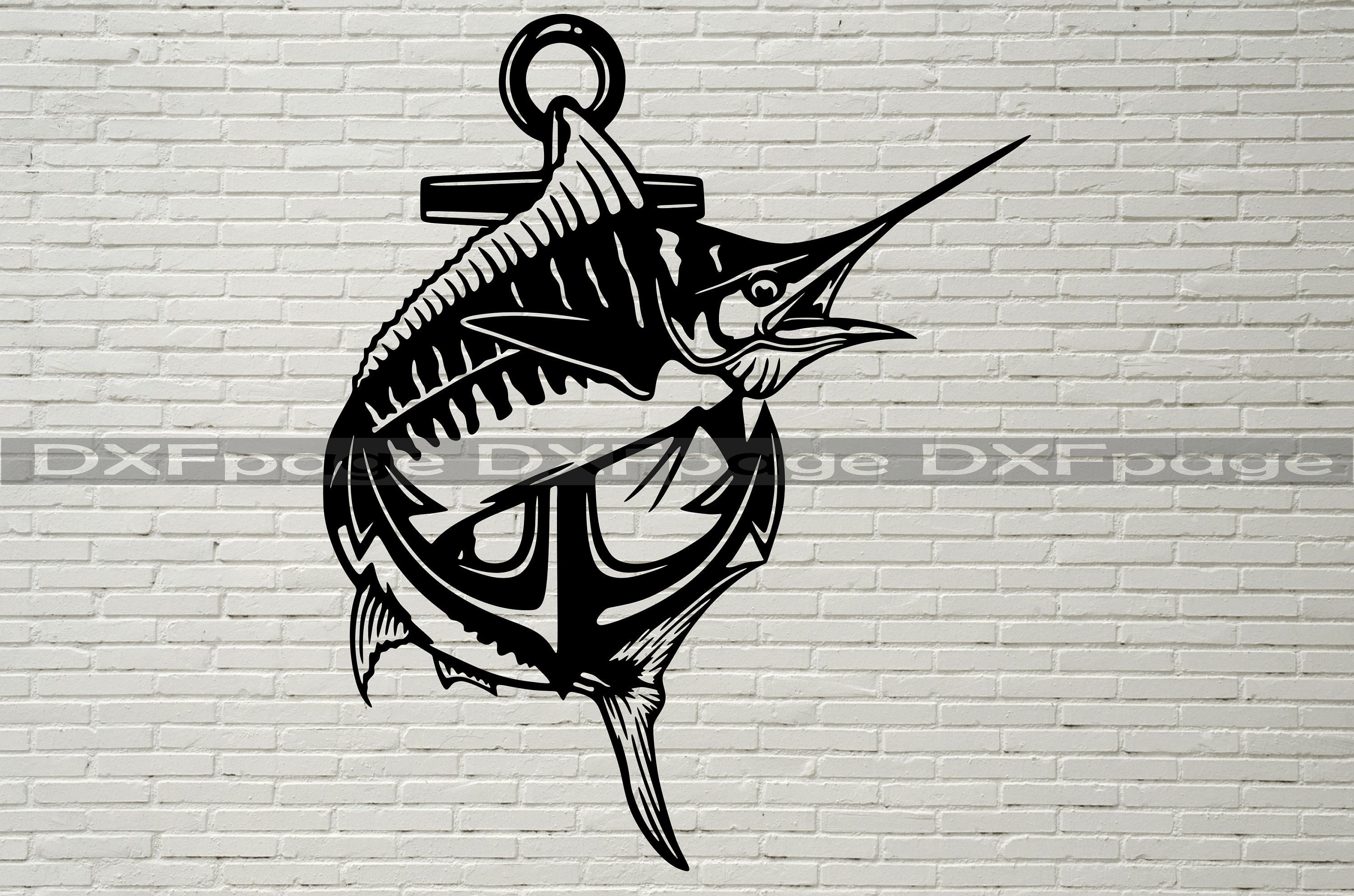 Marlin Fishing Svg Anchor Dxf Files for Plasma Laser Cut Etsy New Zealand