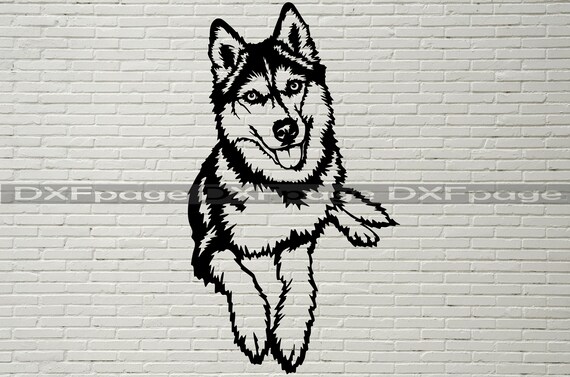 Download Husky SVG Silhouettes dxf Siberian Husky SVG for Cricut dog | Etsy