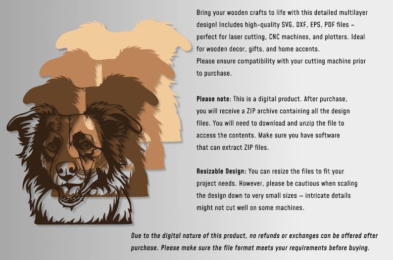 Border Collie 3D SVG Multilayer, DXF Laser Cut, Dog, Layered Dog ...