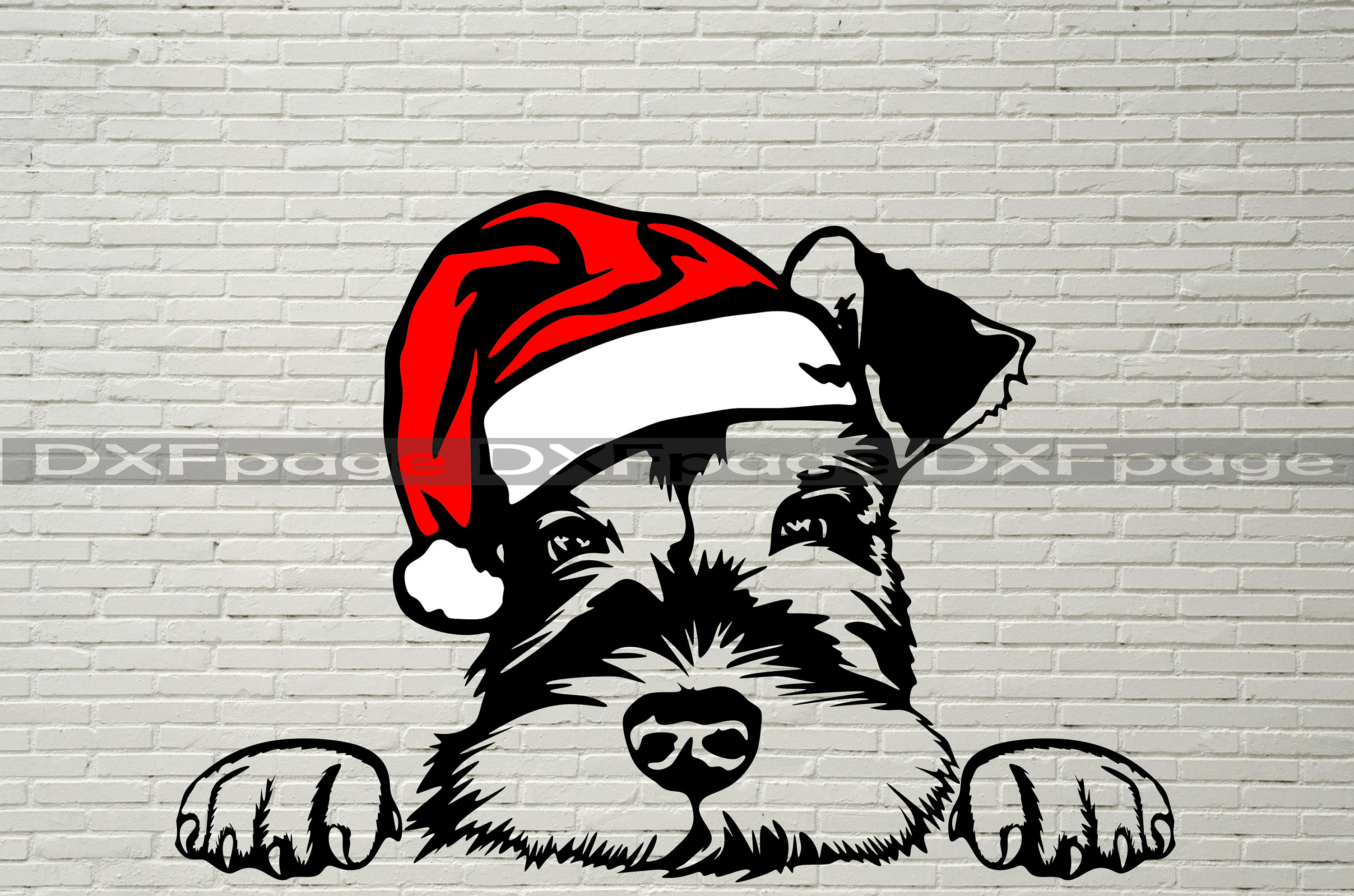 クリスマス ミニチュア シュナウザー SVG、Cricut 用クリスマス ドッグ