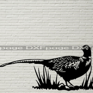 Fagiano SVG, clipart di caccia, file dxf per plasma, taglio laser, dxf per cnc, Vector Wild Animals, decorazione murale, file svg per Cricut, png pdf