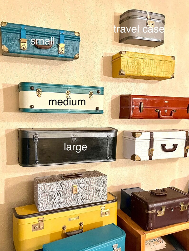 Vintage Suitcase Shelf Custom Floating Wall Display Etsy