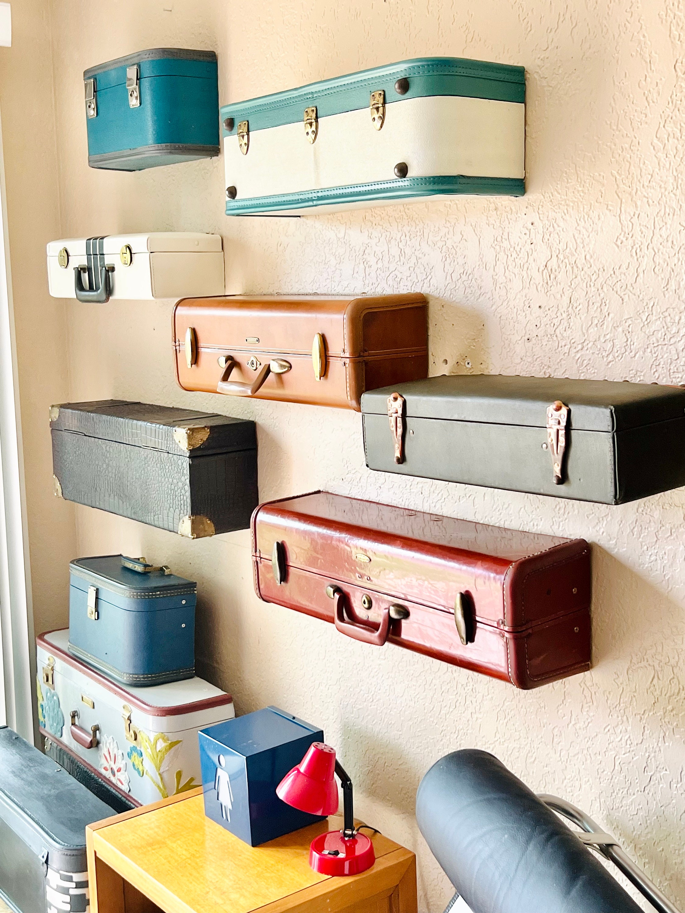 Vintage Suitcase Shelf Custom Floating Wall Display Etsy
