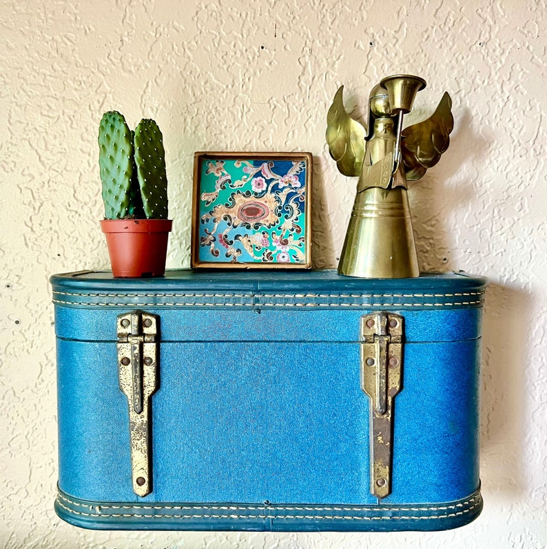 Vintage Suitcase Shelf Custom Floating Wall Display Etsy