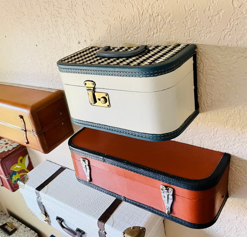Vintage Suitcase Shelf Custom Floating Wall Display Etsy