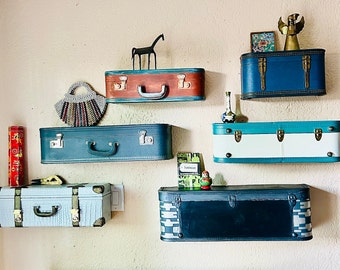 Vintage Suitcase Shelf Custom Floating Wall Display