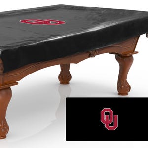 Oklahoma University Pool Table Cover | OU Sooners Game Room Decor